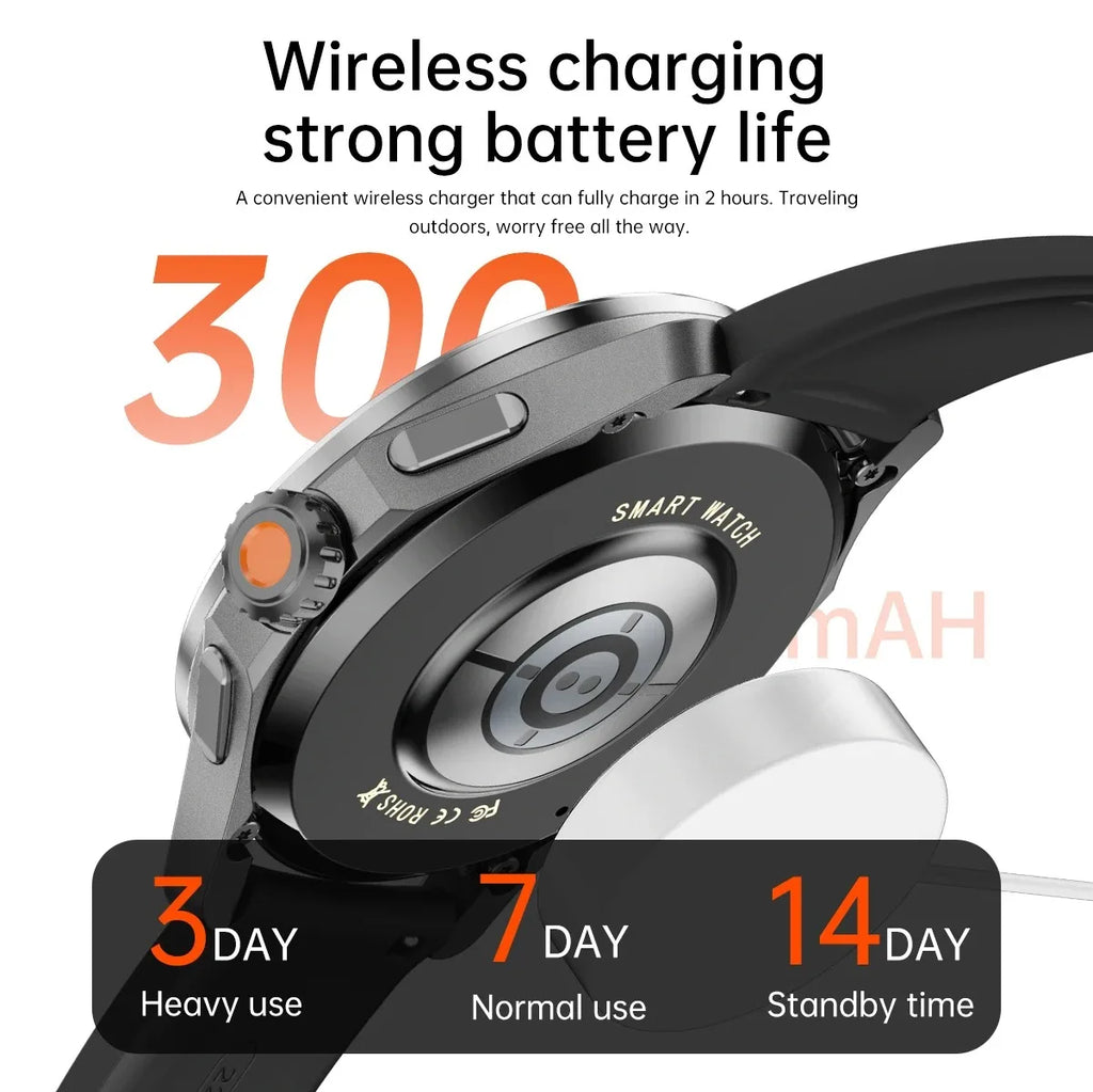 Nuevo para Xiaomi S4 Ultra deportes al aire libre reloj inteligente hombres 1,53 pulgadas AMOLED NFC GPS brújula ritmo cardíaco impermeable BT llamada Smartwatch