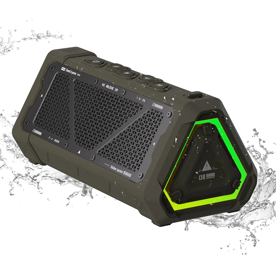 MLOVE P3 Altavoz Bluetooth Exterior 40W IPX7 RGB