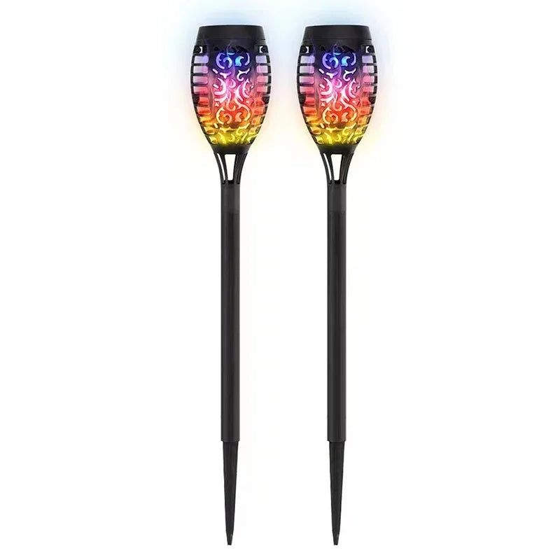 Luces Solares Antorcha Llama LED Jardín Impermeable