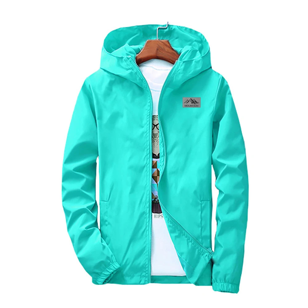 Chaqueta Cortavientos Deportiva con Cremallera para Hombre