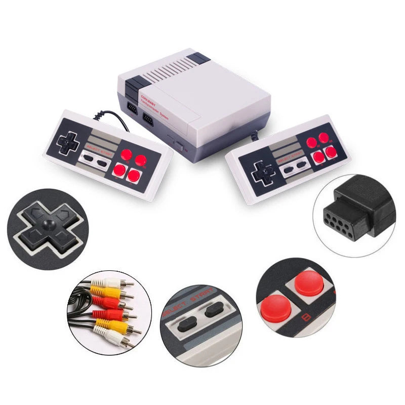 Consola de videojuegos familiar Retro para reproductor de juegos FC Home, salida AV, juego clásico FC620 integrado con mando con cable para niños