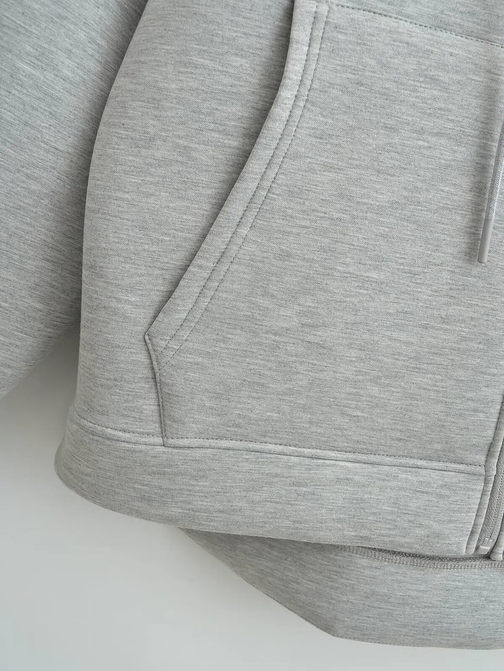 HH Otoño Invierno mujer cremallera Sudadera con capucha abrigo High Street bolsillos dobles chaqueta de gran tamaño sudaderas sueltas prendas de vestir exteriores Top