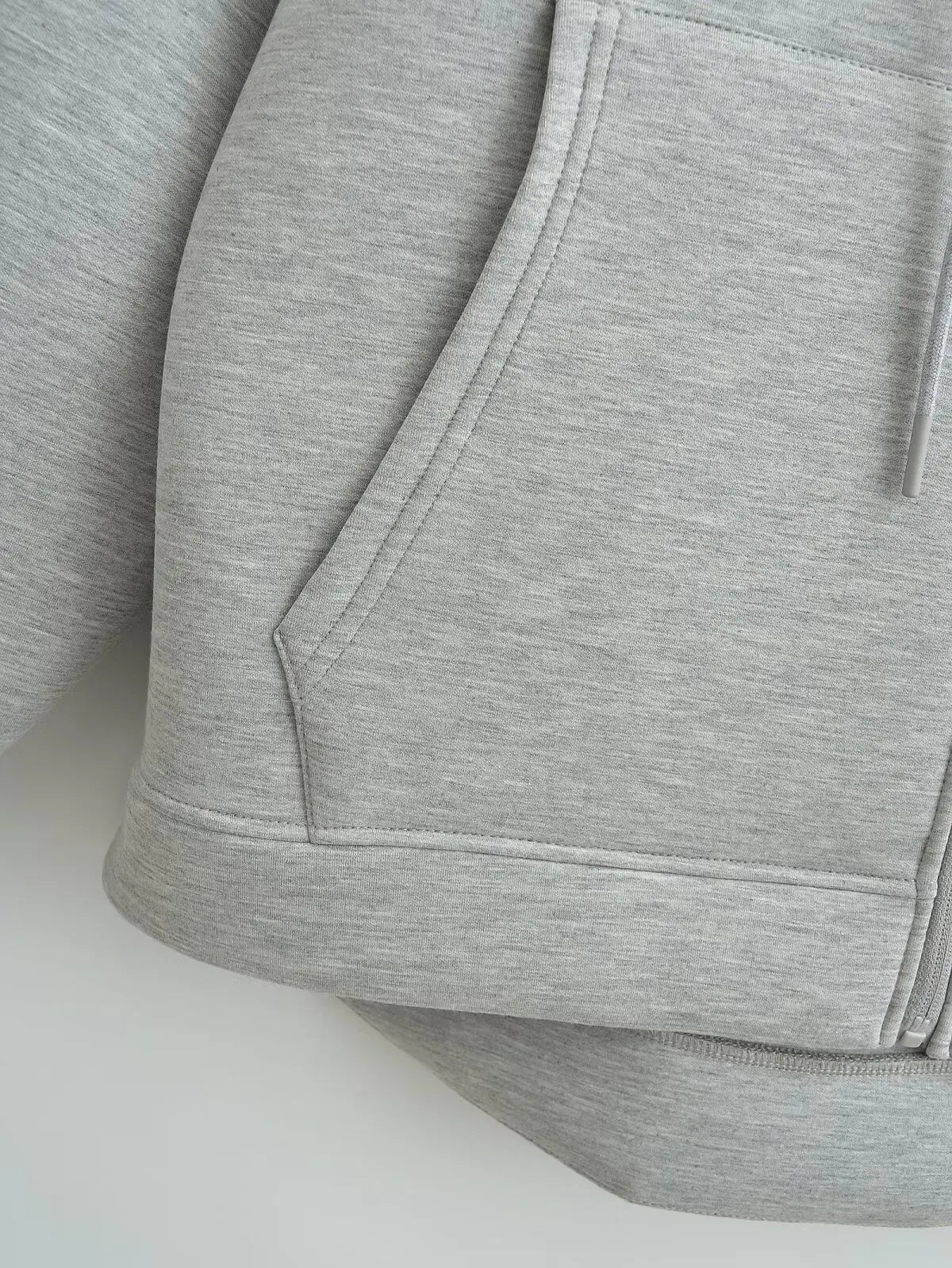 HH Otoño Invierno mujer cremallera Sudadera con capucha abrigo High Street bolsillos dobles chaqueta de gran tamaño sudaderas sueltas prendas de vestir exteriores Top