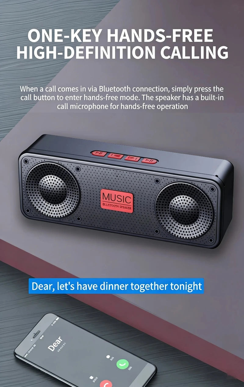 Mini Altavoz Bluetooth Portátil S18 con Radio FM y Tarjeta TF