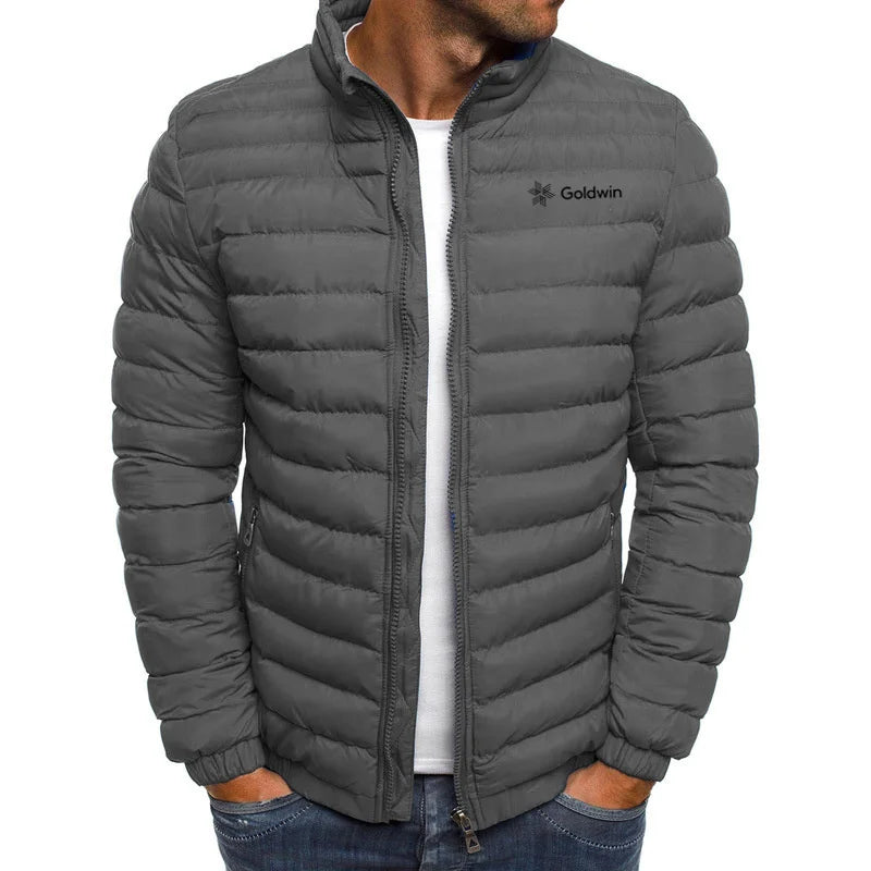 Chaqueta Hombre Otoño Invierno con Cuello Alto y Cremallera