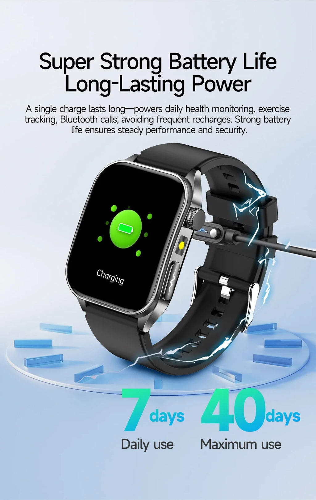 Reloj Inteligente Terapia Láser ECG Salud