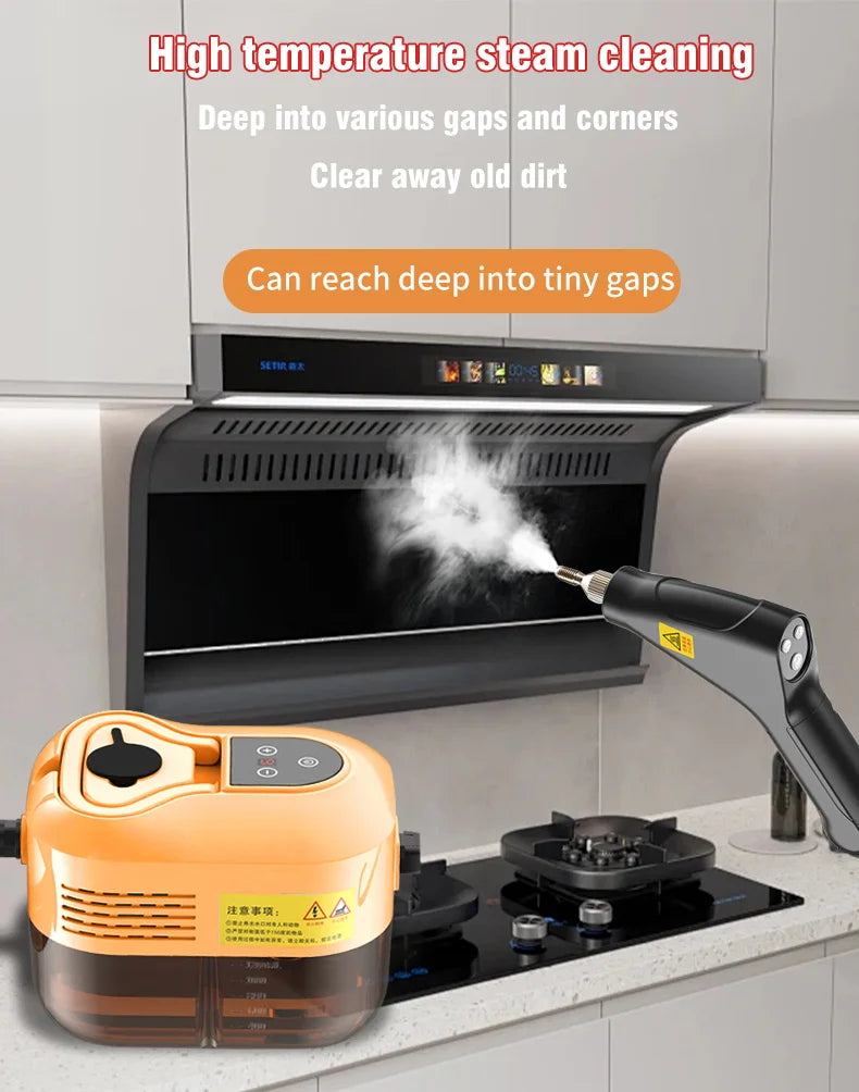 Limpiador a vapor de alta presión portátil, máquina de limpieza doméstica de alta temperatura para cocina, coche, sofá, ventana, azulejos y espejos