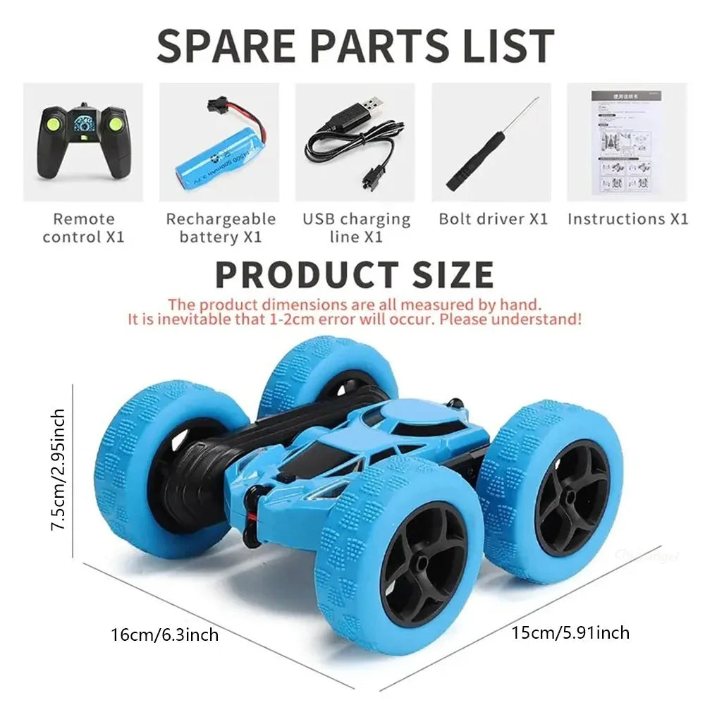 Coche Acrobático RC 2.4 GHz, Deriva, Doble Cara, Acrobacias Todoterreno