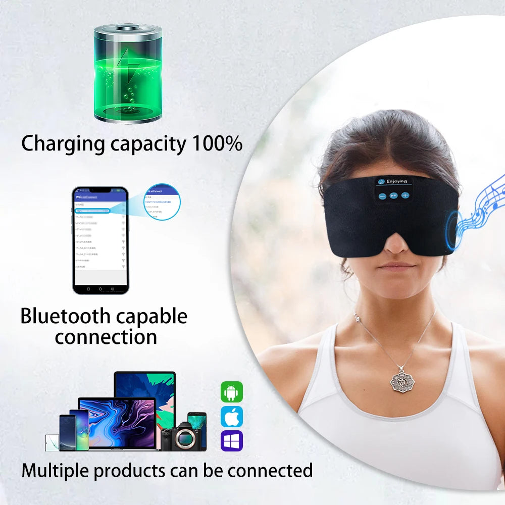 Máscara de Dormir con Auriculares Bluetooth Integrados