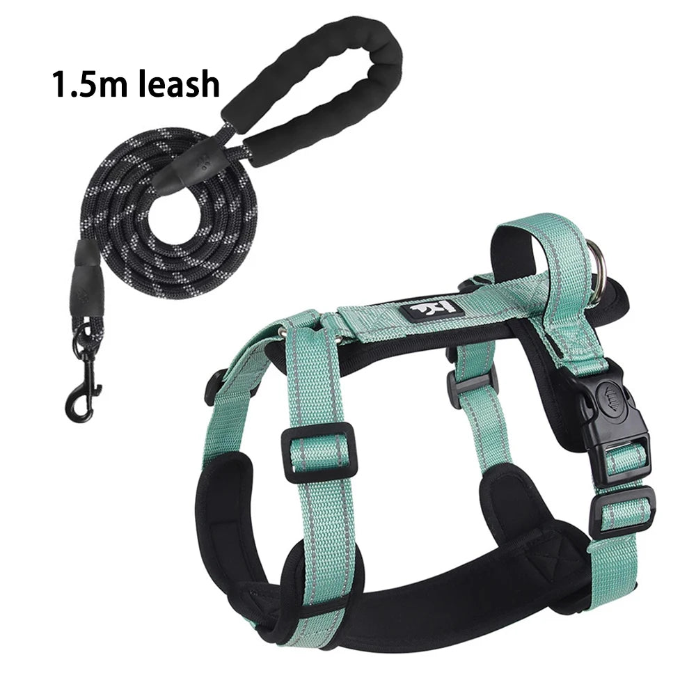 Arnés Reflectante para Perros con Mango y Correas Ajustables