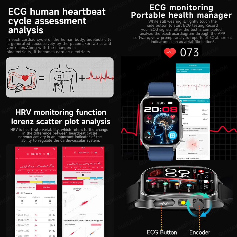 Reloj Inteligente Terapia Láser Monitor de Salud