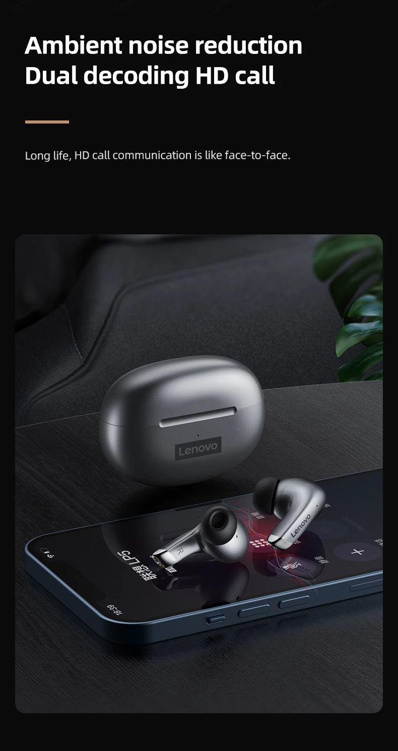 Auriculares Lenovo LP5 TWS Bluetooth Inalámbricos con Micrófono