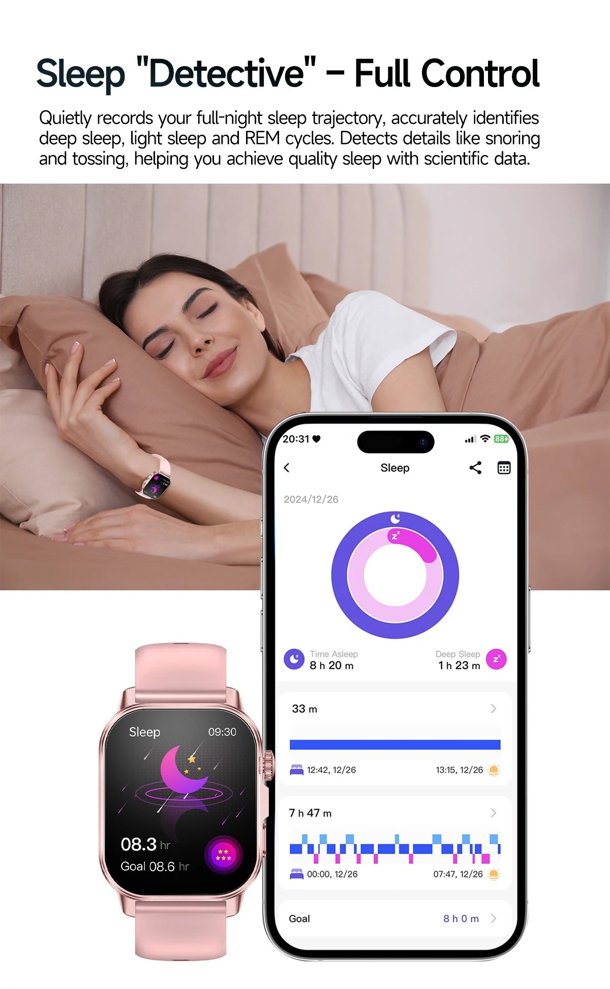 Reloj Inteligente con Diagnóstico ECG, Oxígeno en Sangre y Pantalla AMOLED