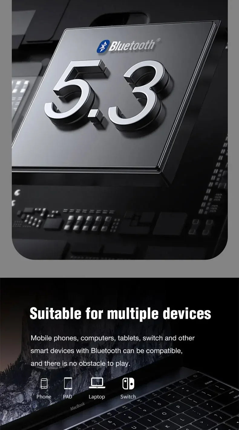 Altavoz para juegos con soporte magnético para teléfono inalámbrico: compatible con MagSafe y Android, resistente al agua IPX5, iluminación RGB, montaje en superficie metálica