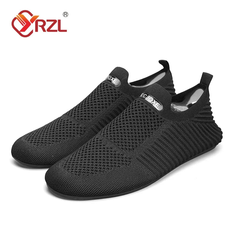 Mocasines de Conducción para Hombre YRZL - Planos Malla Sin Cordones
