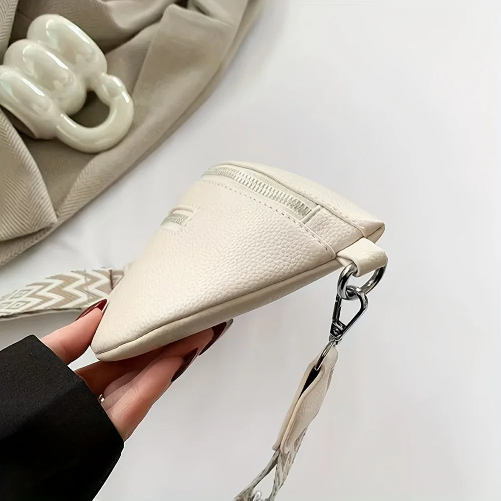 Riñonera de Cuero Suave para Mujer Bolso Pecho Cruzado Moda