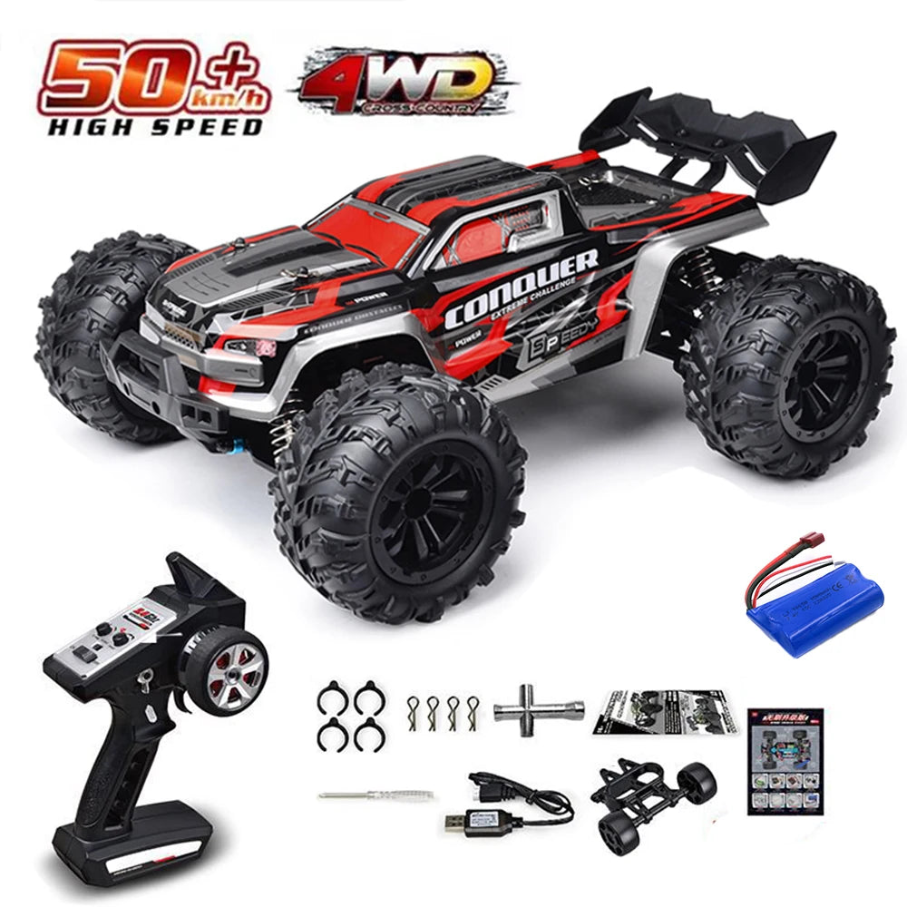 Coche teledirigido 1:16 75 KM/H o 50 KM/H 4WD con coches de Control remoto LED camión monstruo de deriva de alta velocidad para niños Vs Wltoys 144001   Juguetes