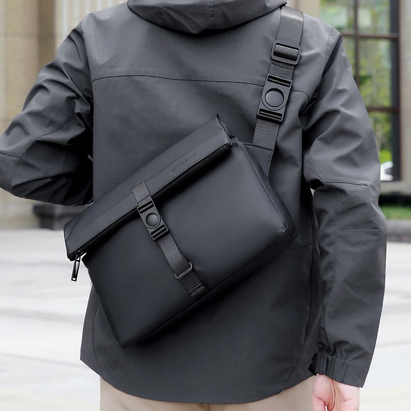 Bolso bandolera de negocios retro, gran capacidad, maletín para hombre, bolso de hombro, mochila de viaje