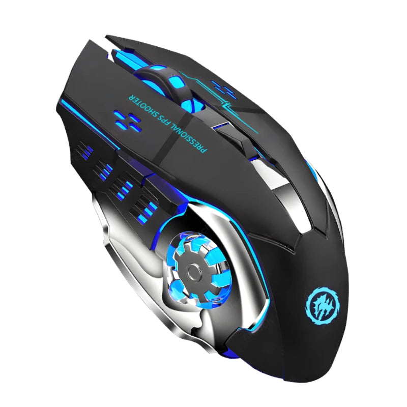 Ratón inalámbrico recargable para videojuegos, Mouse silencioso con Bluetooth, 2,4G, USB, retroiluminación mecánica, PC, Gamer