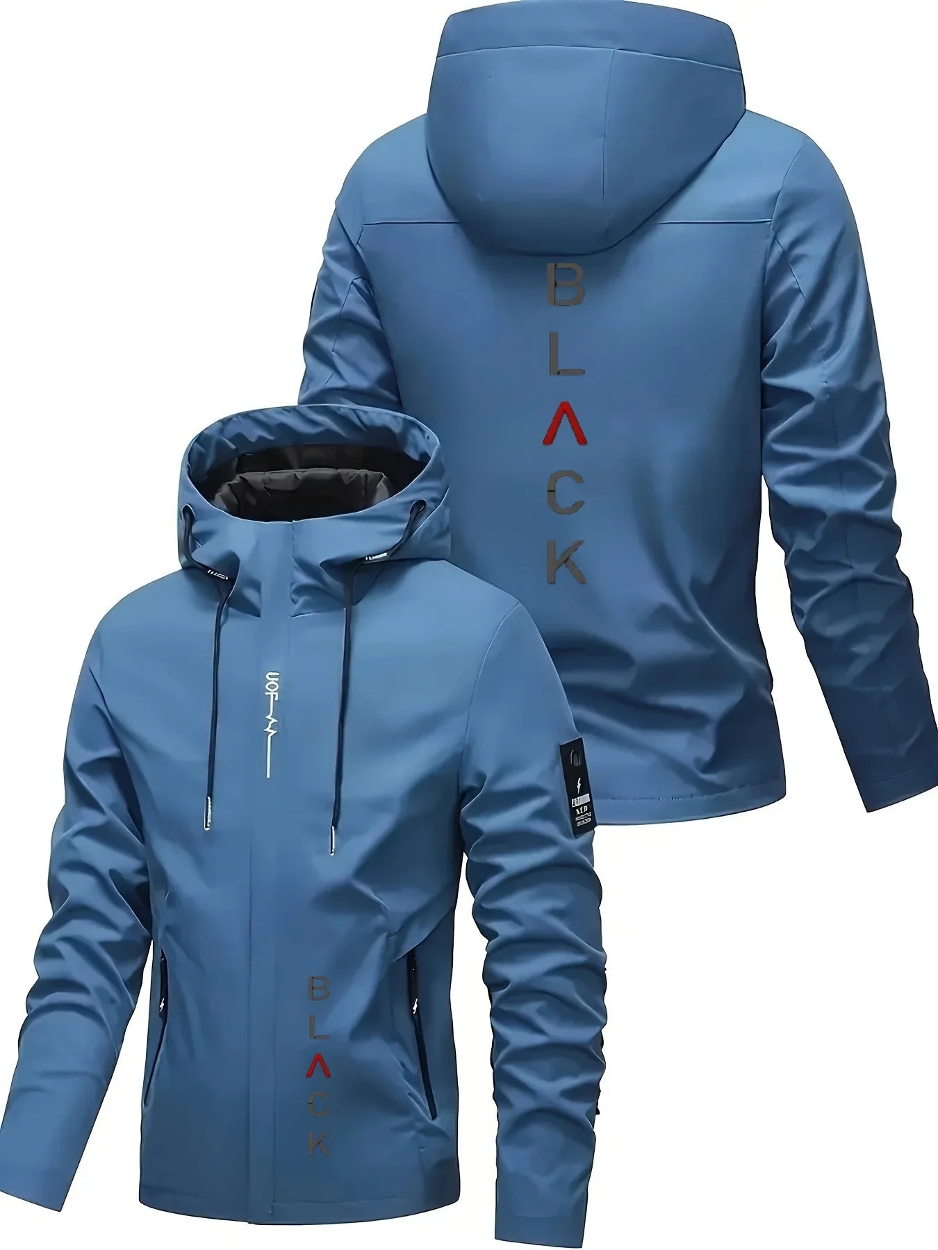 Chaqueta de Moto para Hombre con Capucha, Cortavientos, 4 Estaciones