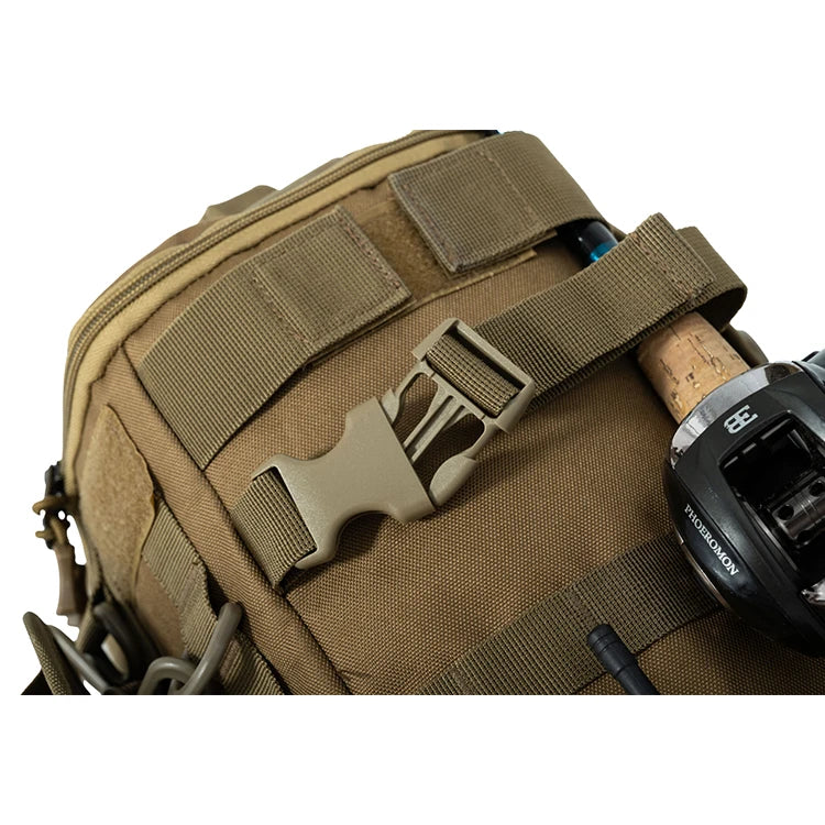 Mochila de pesca súper grande de 42L con asiento de poste |   correa de hombro acolchada |   camping, senderismo, almacenamiento de aparejos de pesca, entusiastas al aire libre