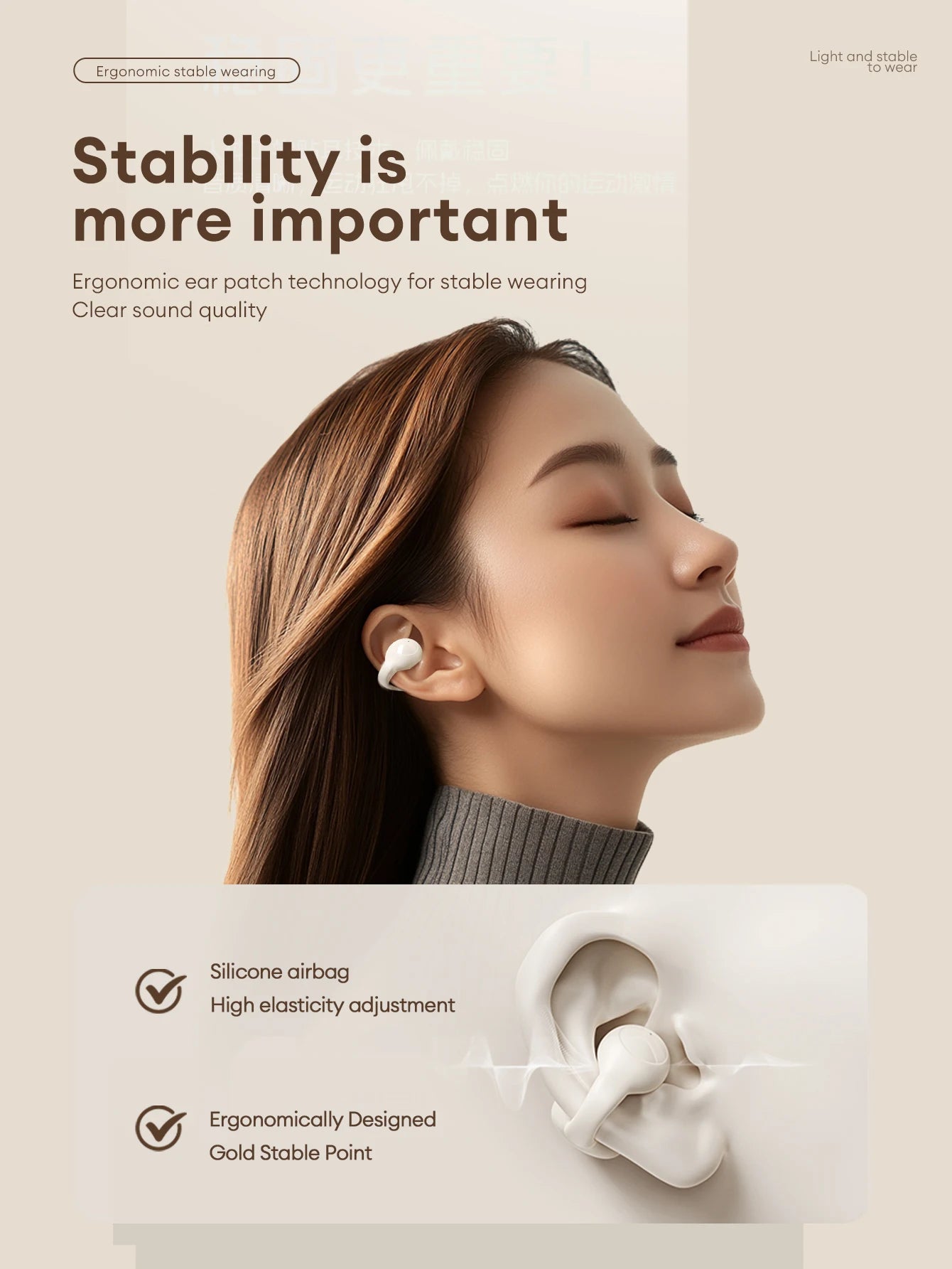 Auriculares Lenovo LP25 OWS Bluetooth 5.4 con Clip Inalámbricos