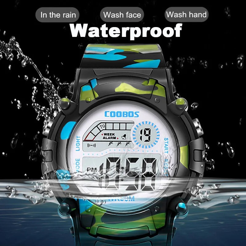 Nuevo reloj militar para niño, niño, niña, deporte, relojes digitales para niños, alarma, fecha, relojes luminosos impermeables, reloj electrónico para estudiantes