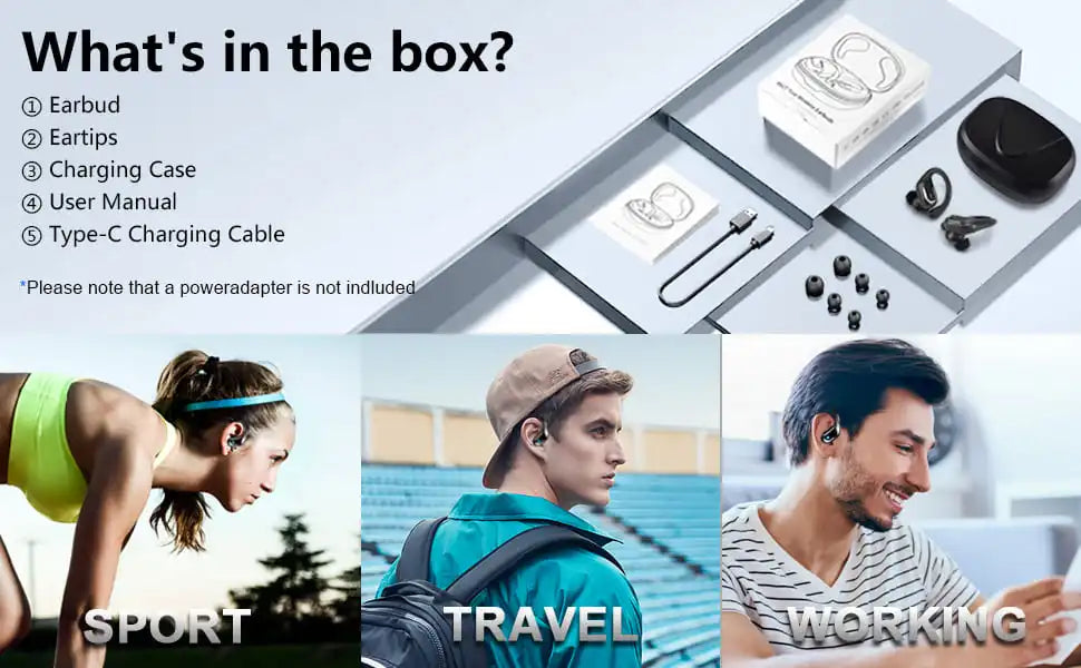 Auriculares Bluetooth 5.3 IP7 75h Deportivos Graves