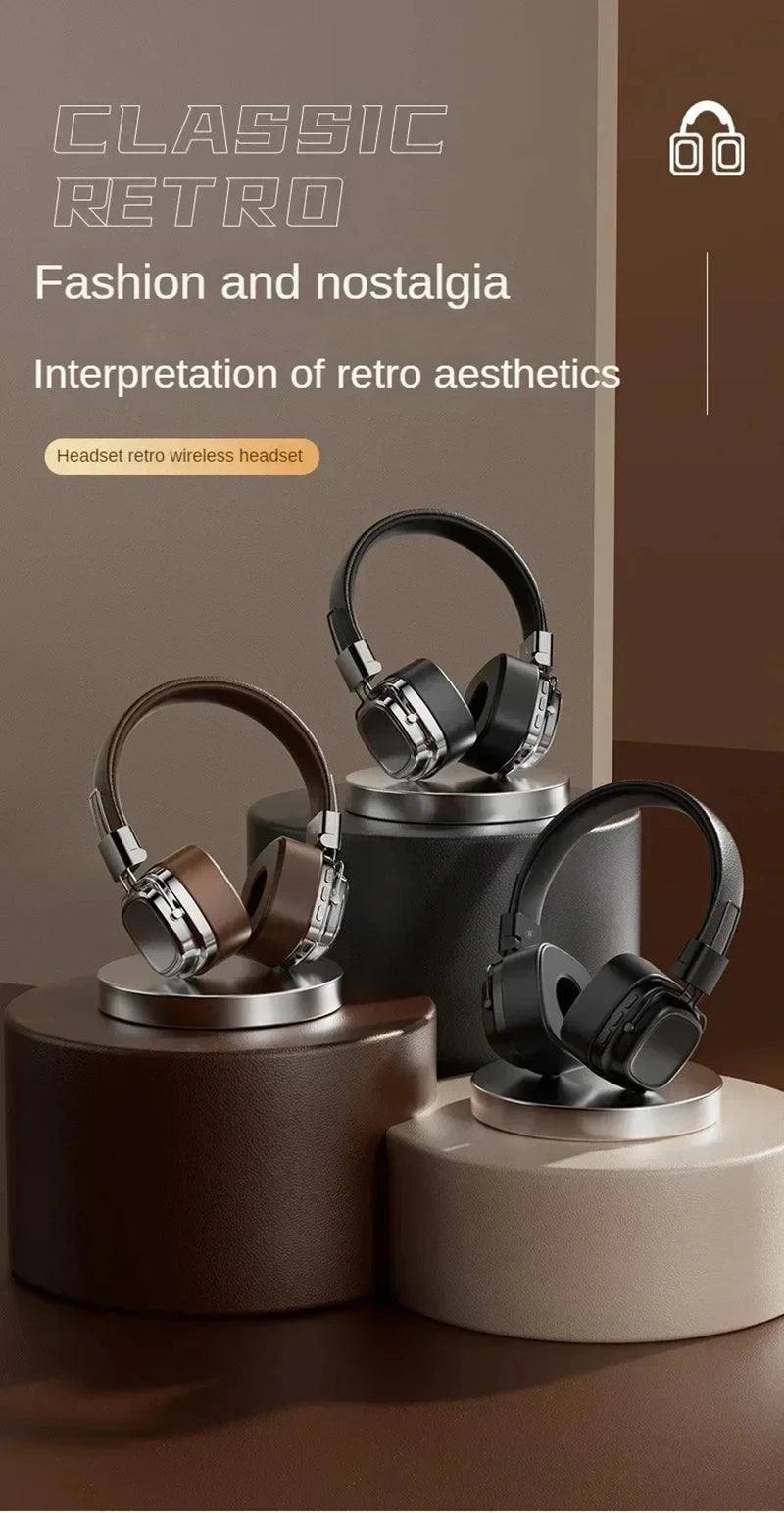2025 nuevo 5,3 auriculares inalámbricos Bluetooth plegables auriculares Gamer elección Retro sobre la oreja auriculares DJ sonido estéreo Bluetooth
