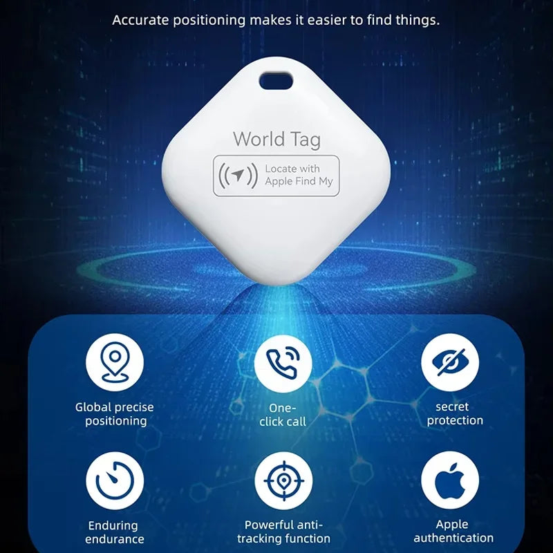 Mini dispositivo de seguimiento para Apple Find My Key, buscador inteligente de niños, localizador de mascotas, GPS para coche, rastreador perdido, rastreador inteligente Bluetooth, sistema IOS