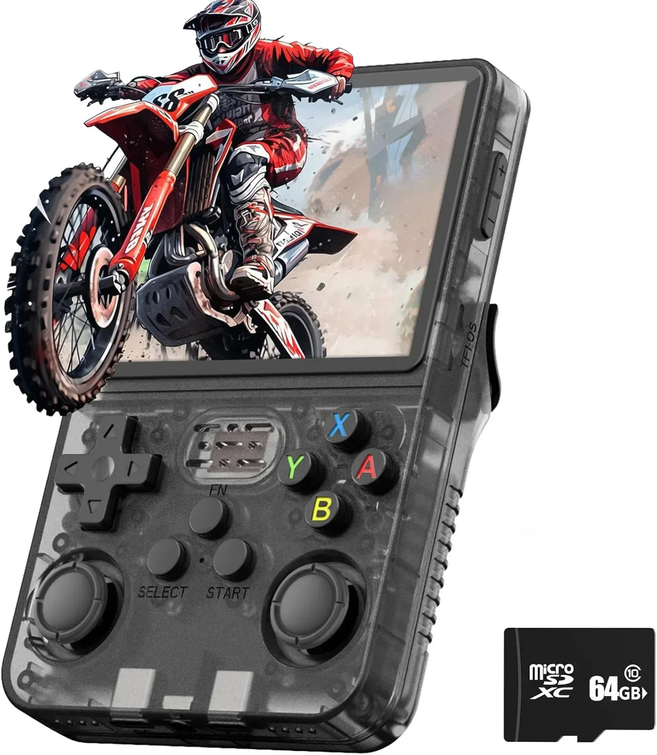 Consola de Juegos Portátil Retro R36S, Pantalla IPS de 3.5 Pulgadas, 64GB o 128GB