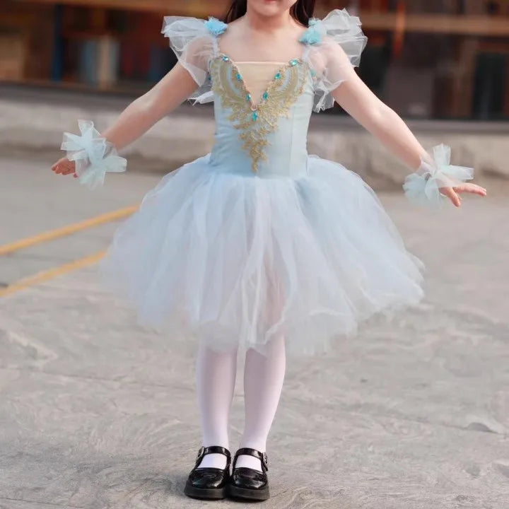 Vestido de Ballet Tutú para Niñas, Traje de Bailarina Infantil