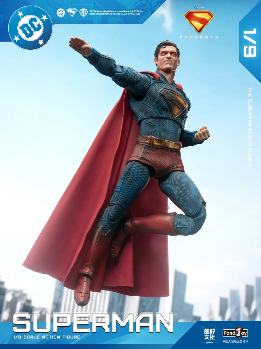 EN STOCK 2025 Fondjoy Battle figura de acción de Superman dañada David Corenswet 1/9 nueva figura de Superman junta de Pvc móvil