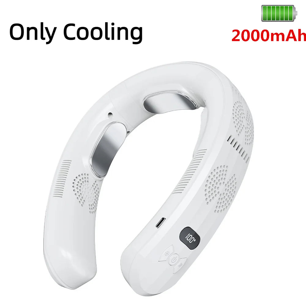 Ventilador portátil para cuello, miniaire acondicionado sin aspas, recargable por USB, 6000mAh