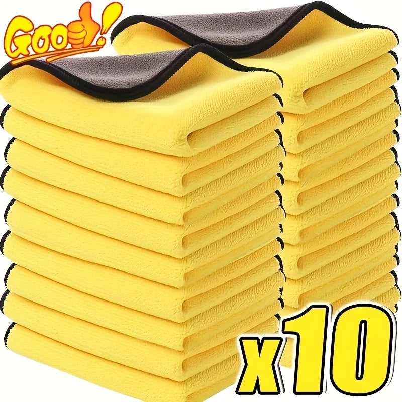Toalla de microfibra para lavado de coches, 3/5/10 Uds., 30x30CM, paño de secado y limpieza para coche, paño para el cuidado, toalla para lavado de coches, toalla de cocina