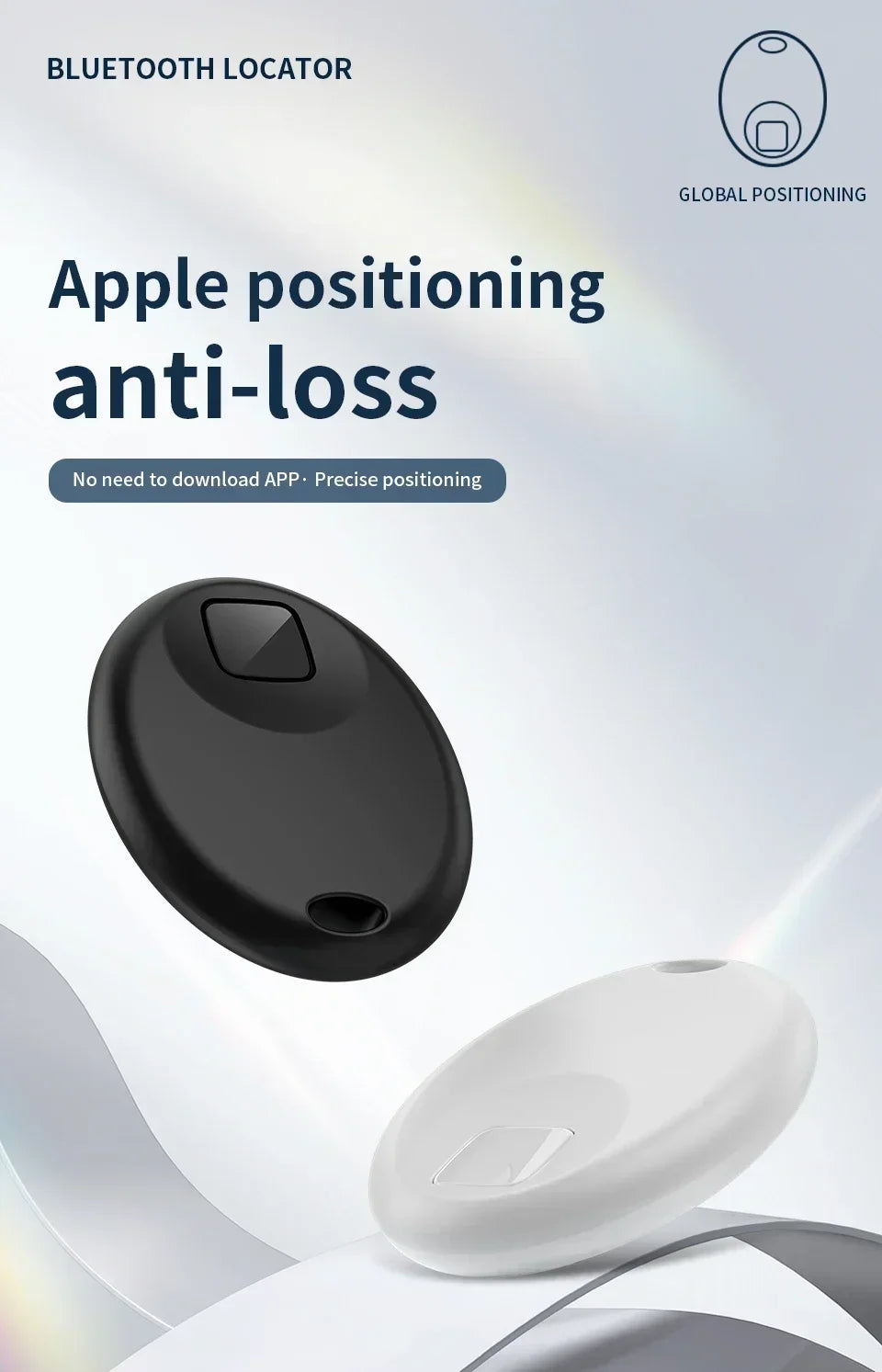 Mini Rastreador GPS Inteligente con Bluetooth, Dispositivo Antipérdida para Mascotas, Compatible con la Aplicación Find My de iOS, Localizador de Llaves, Maletas, Niños, Perros y Gatos