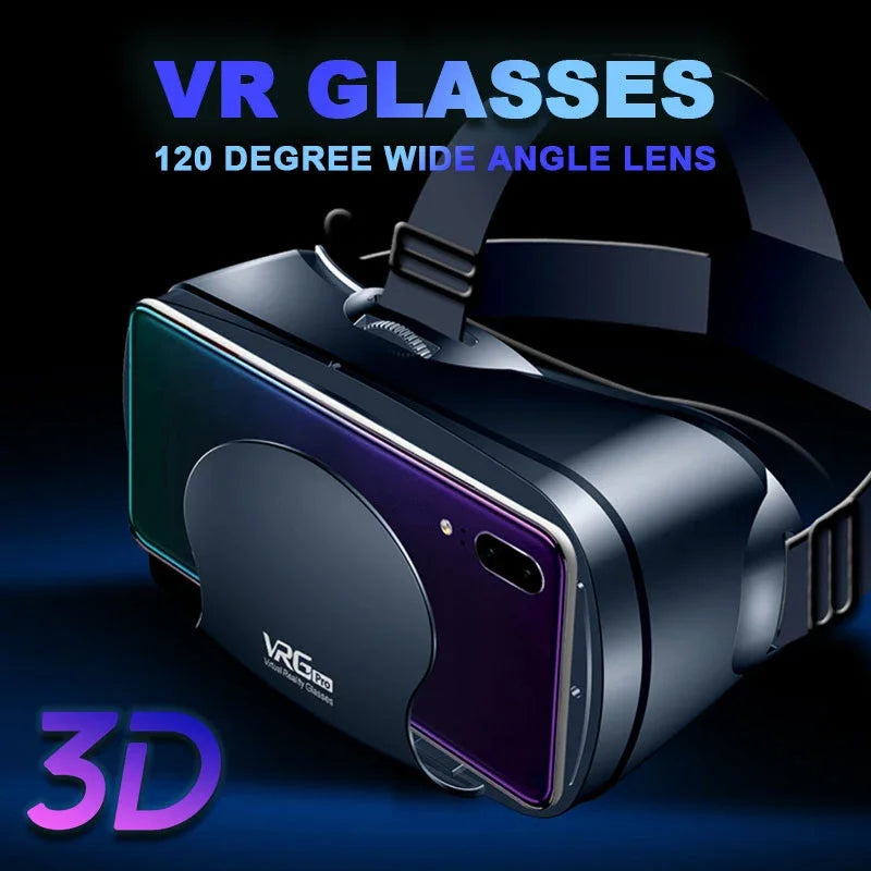 VRG Pro gafas de realidad Virtual VR dispositivos de auriculares Viar gafas de casco 3D lentes inteligentes para teléfono inteligente juego de teléfono móvil