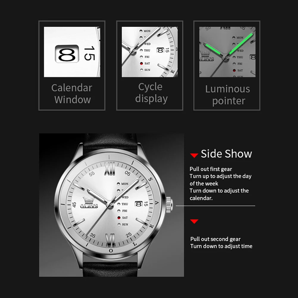 Reloj de Cuarzo OLEVS 2931 para Hombre con Movimiento Japonés