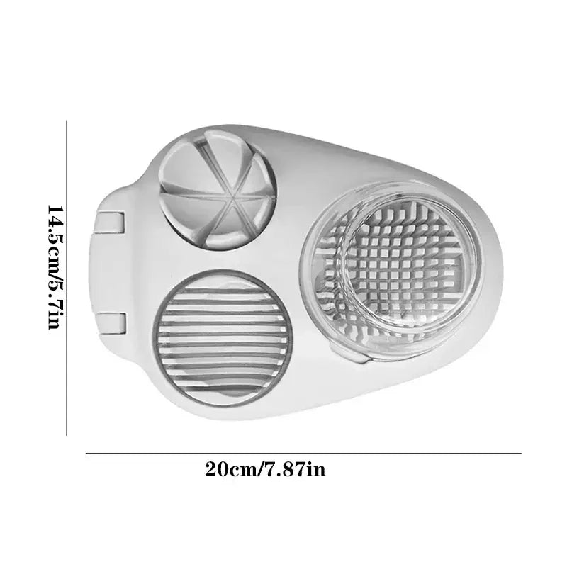 Rebanador de huevos creativo 3 en 1, rebanadores de huevos duros, rebanadores de alimentos de cocina, rebanadores manuales de frutas y verduras, suministros de cocina para el hogar