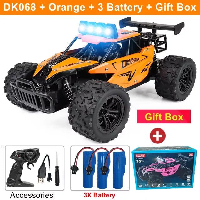 Coche RC 1:16 con Luces LED, Todoterreno, Vehículo de Escalada