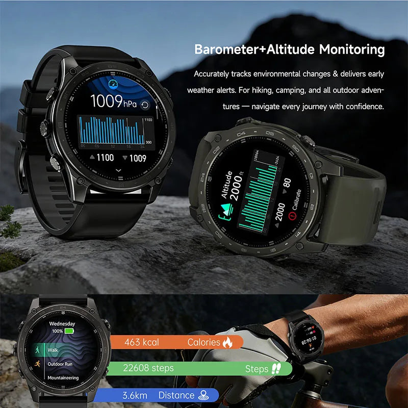 T8 Pro Reloj Inteligente AMOLED Brújula Altímetro