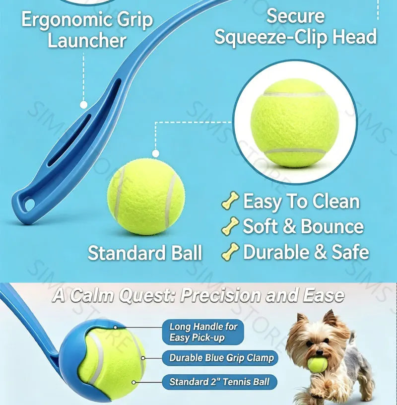 Lanzador de Pelotas Portátil para Perros, Juguete Interactivo para Lanzar Pelotas de Tenis, para Entrenamiento de Cachorros al Aire Libre, Venta al Por Mayor