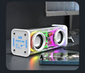Altavoces Mecha transparentes V8, Bluetooth 5,0, inalámbricos, diafragma de contrabajo, Subwoofer, música, TWS, luz RGB, Mini altavoz de fiesta