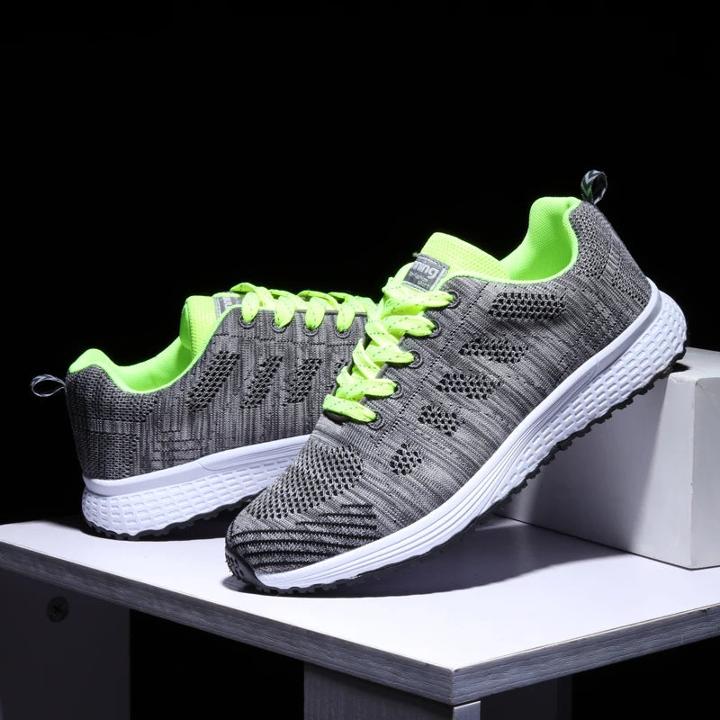 YRZL Zapatillas de deporte para hombre, zapatillas de deporte transpirables de malla cómodas y ligeras a la moda, zapatos deportivos para parejas, zapatos de tenis al aire libre para hombres