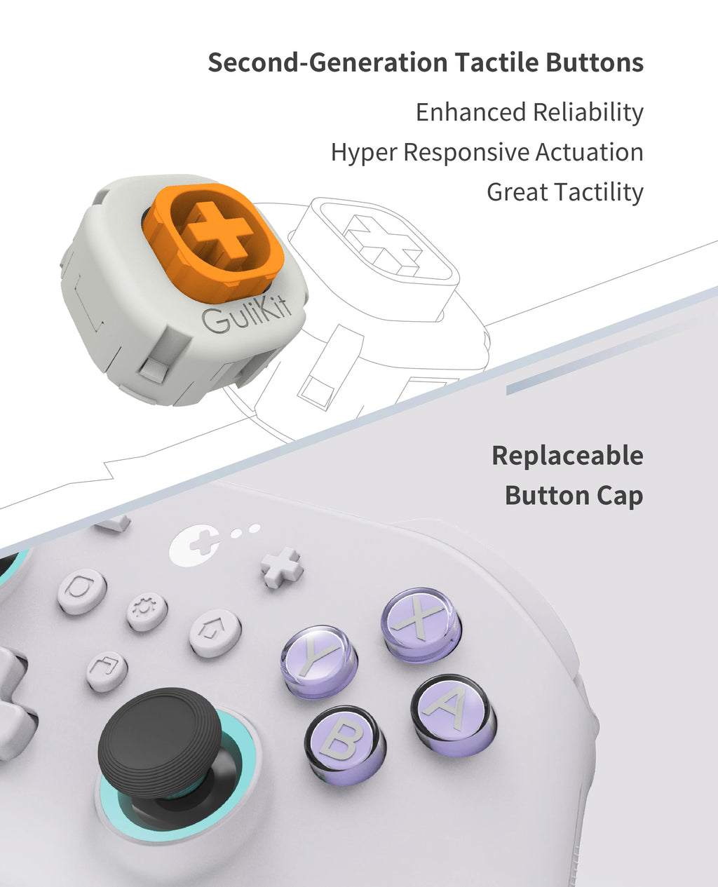 GuliKit-mando KK3 MAX NS39 KingKong 3, Gamepad con efecto Hall, Joysticks y disparadores para Windows, Nintendo Switch, Android e iOS