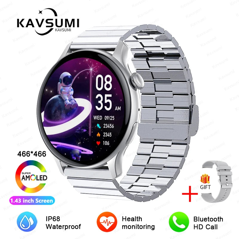Reloj Inteligente NFC para Mujer con AMOLED, GPS y Llamadas Bluetooth