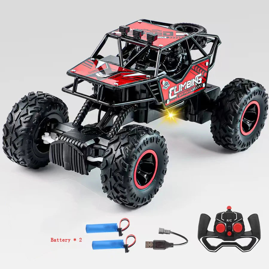 Coche RC 1:16 2WD con Luces LED, 20 KM/H, Todoterreno, Regalos para Niños