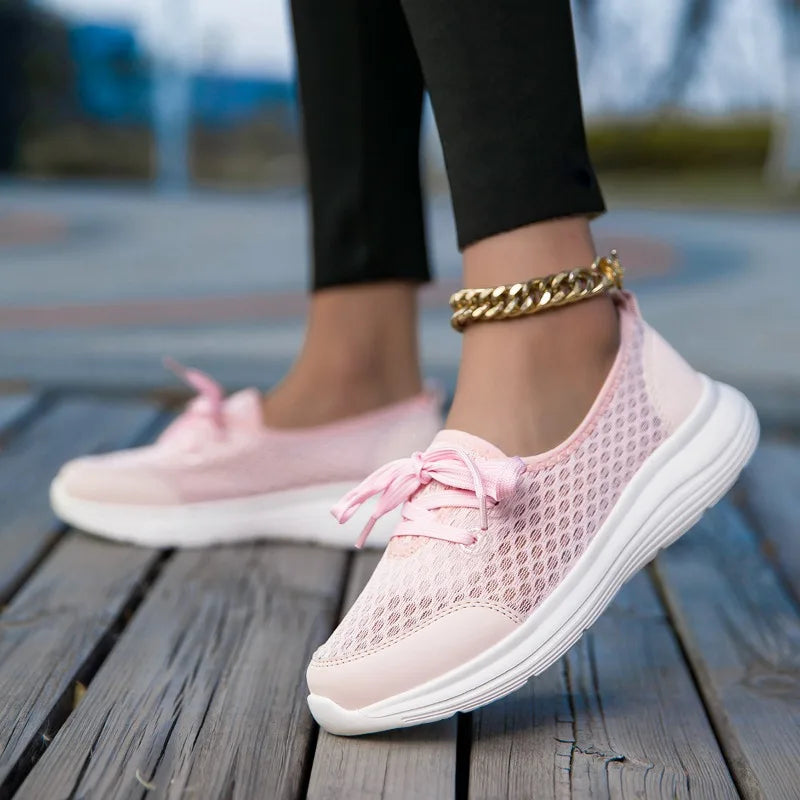YRZL Zapatillas de deporte para mujer, zapatos informales sin cordones, malla transpirable, cómodos, suaves, mocasines clásicos para conducir, zapatos para mujer