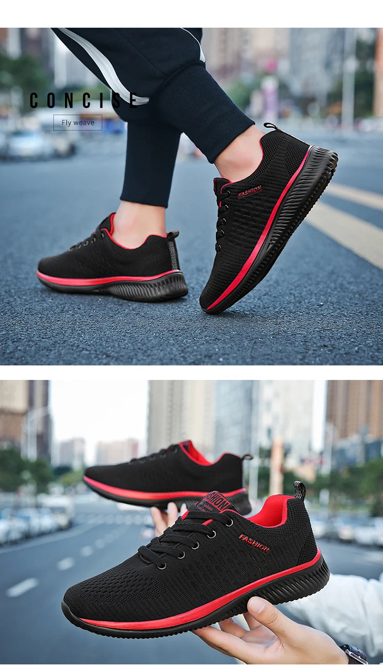 Zapatillas de correr para hombre, zapatos deportivos ligeros para caminar, zapatos informales transpirables de malla clásica, mocasines de moda para hombre, zapatillas de deporte para hombre