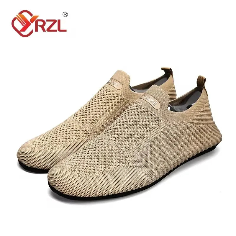 YRZL-mocasines de conducción suaves para hombre, zapatos planos de alta calidad para caminar, mocasines informales de malla transpirable, sin cordones